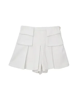 KANDINI  Pocket Skirt - White