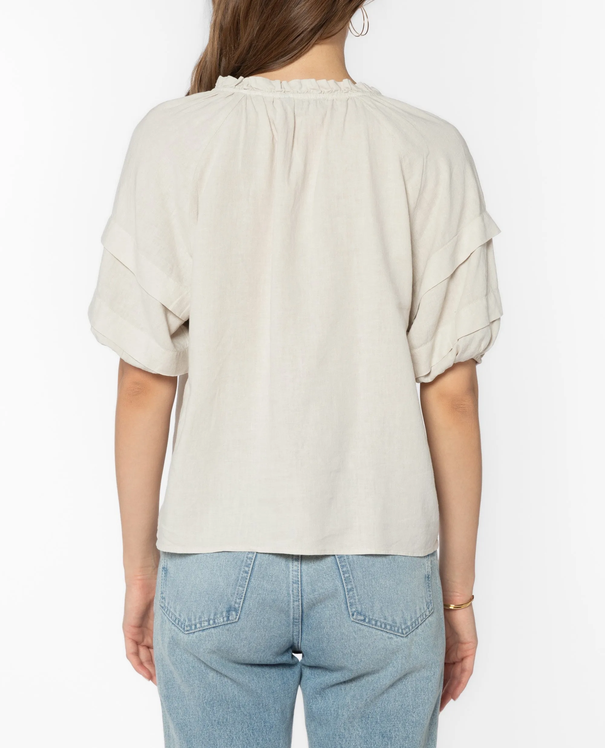 Kenna Smocked Neck Blouse