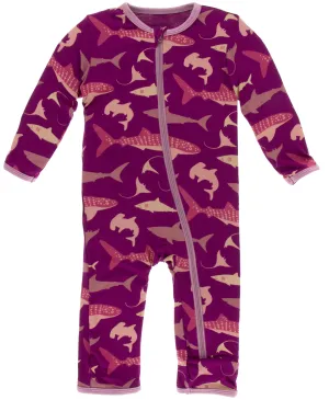 KicKee Pants Melody Sharks Coverall with Zipper