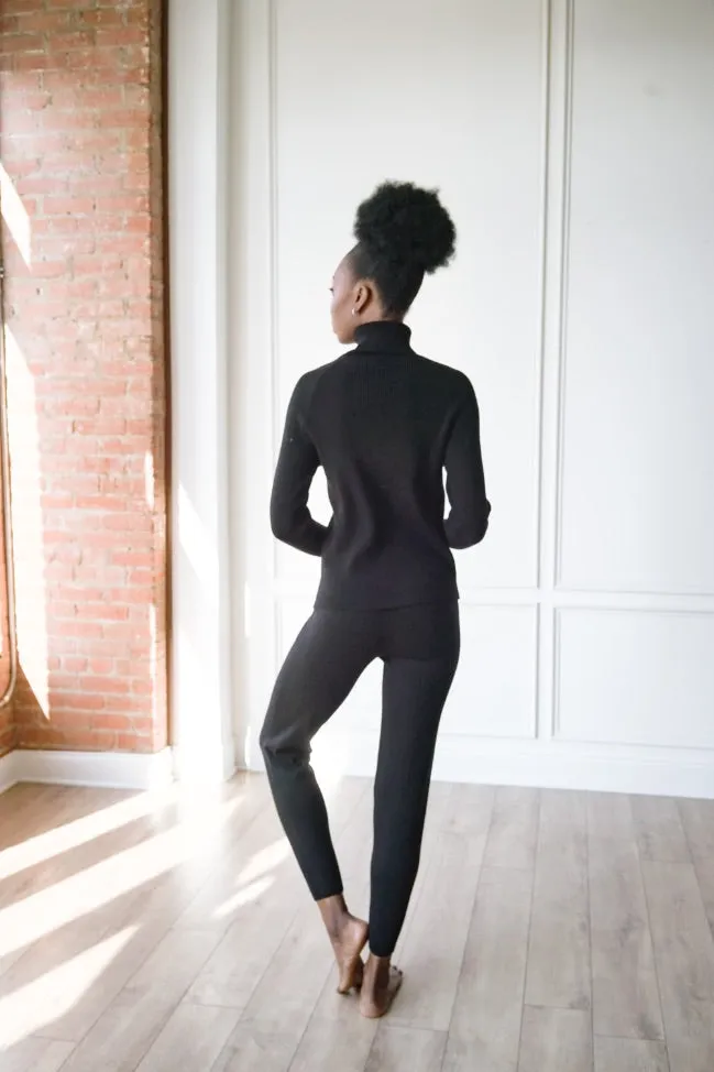 Knit Turtleneck & Leggings