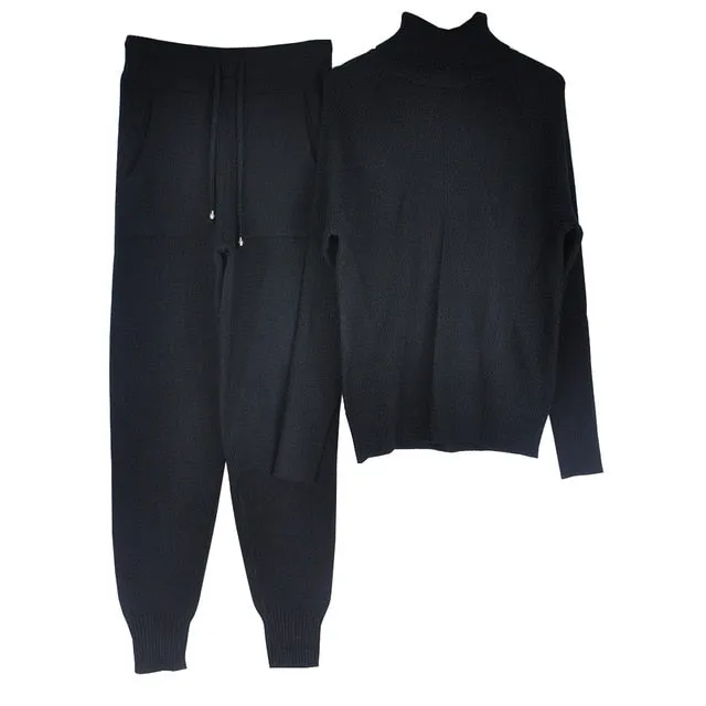 Knit Turtleneck & Leggings