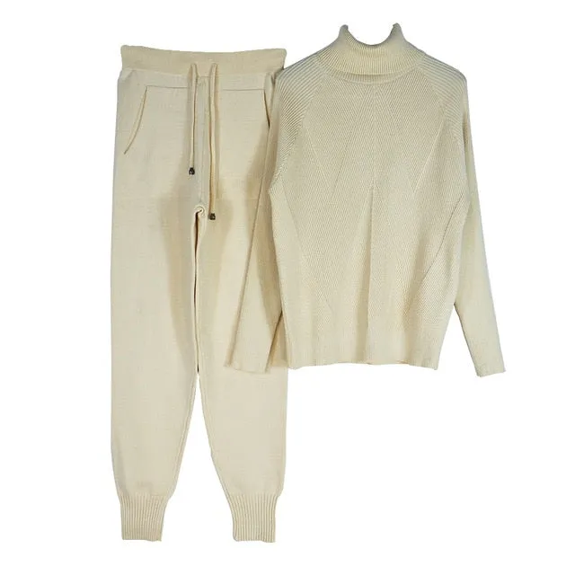 Knit Turtleneck & Leggings