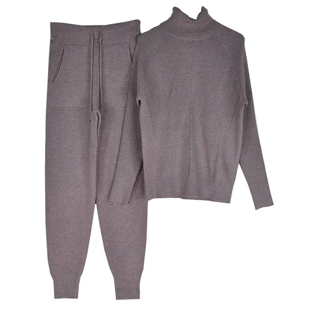 Knit Turtleneck & Leggings