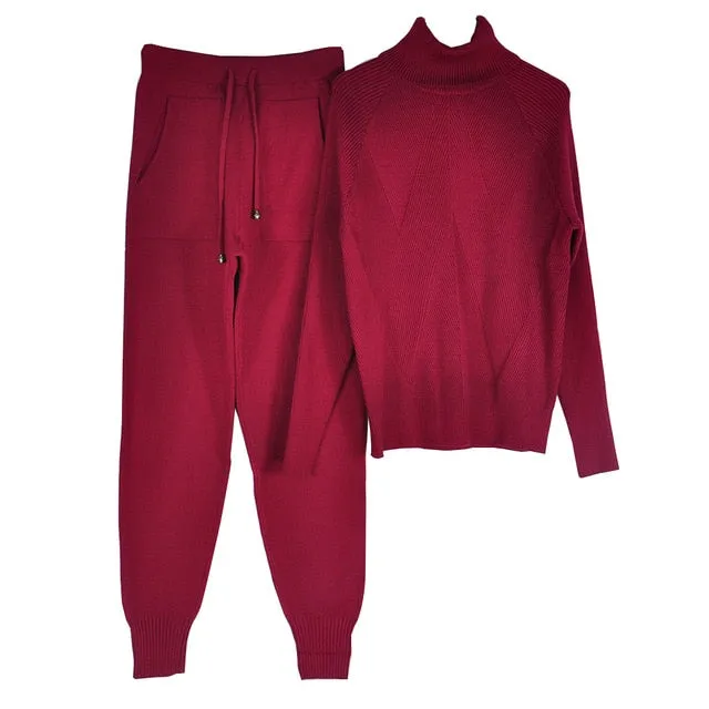 Knit Turtleneck & Leggings