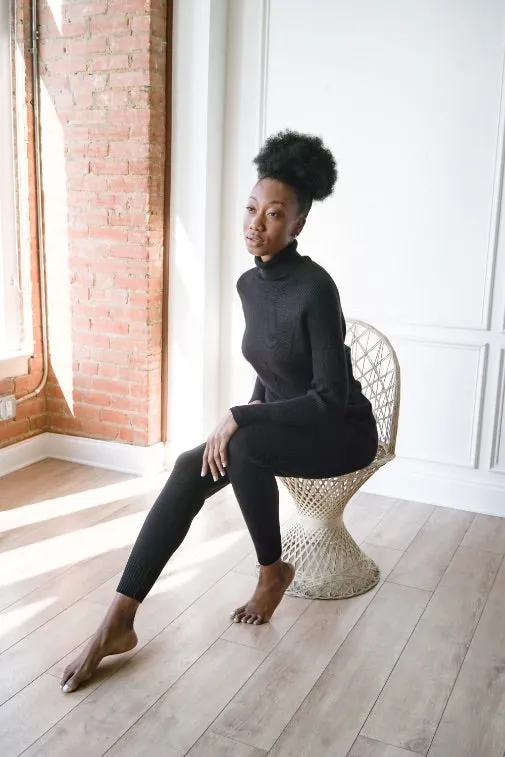 Knit Turtleneck & Leggings