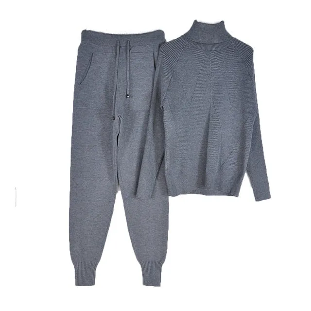 Knit Turtleneck & Leggings