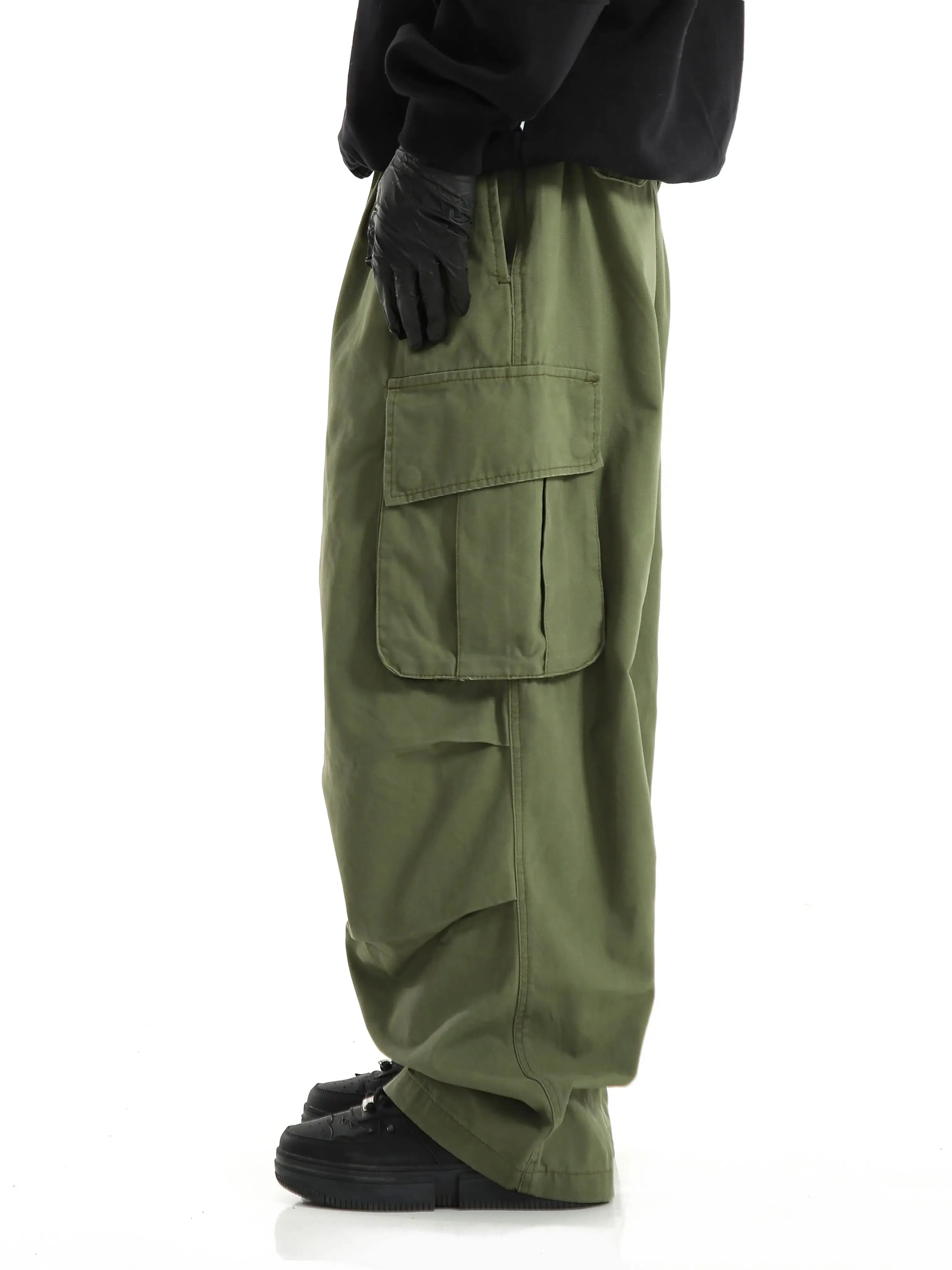 Layered Large Pocket Cargo Pants