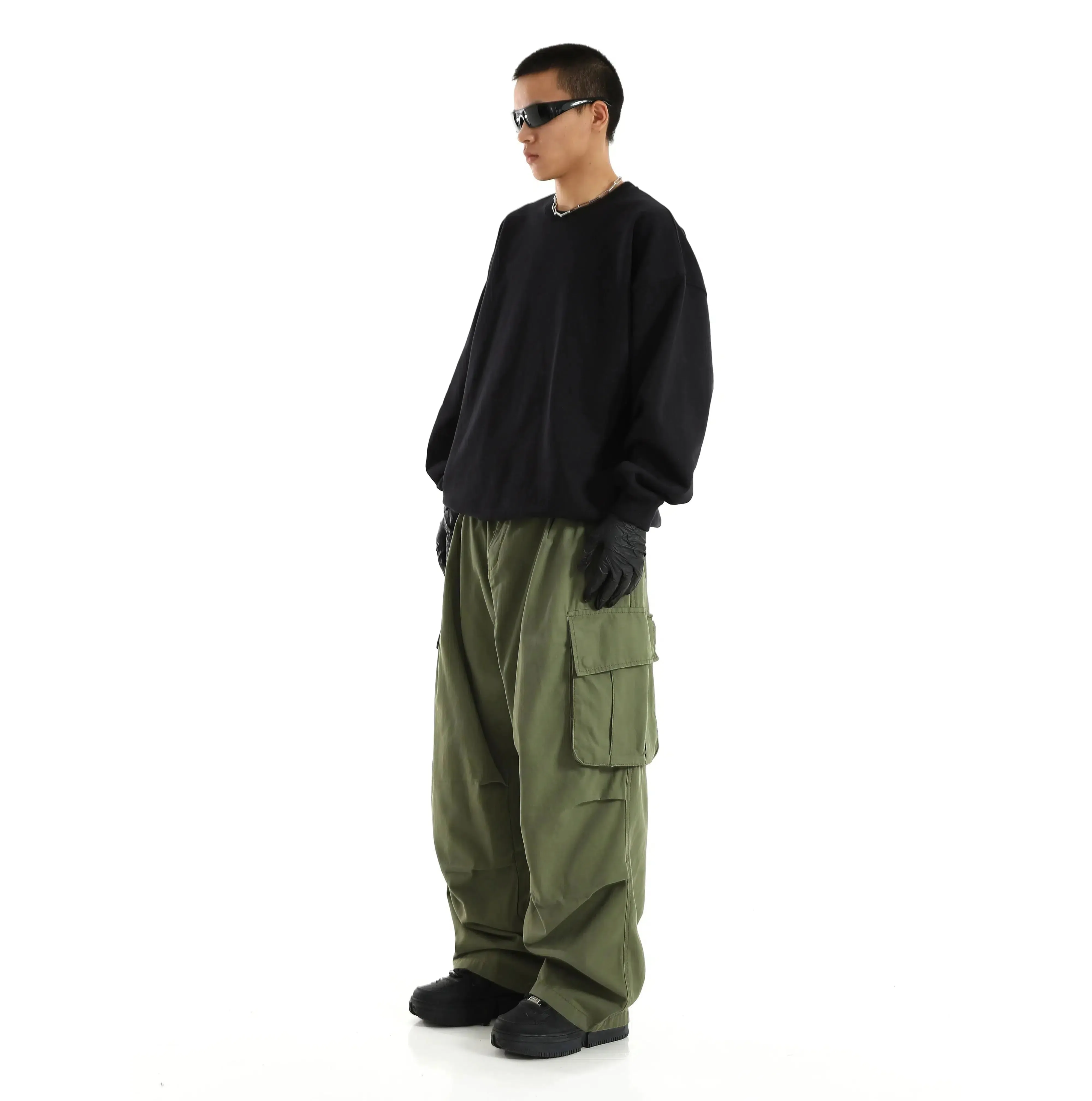 Layered Large Pocket Cargo Pants
