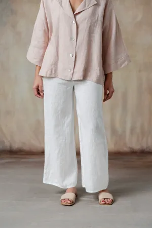 Lenore Linen Pants (White)