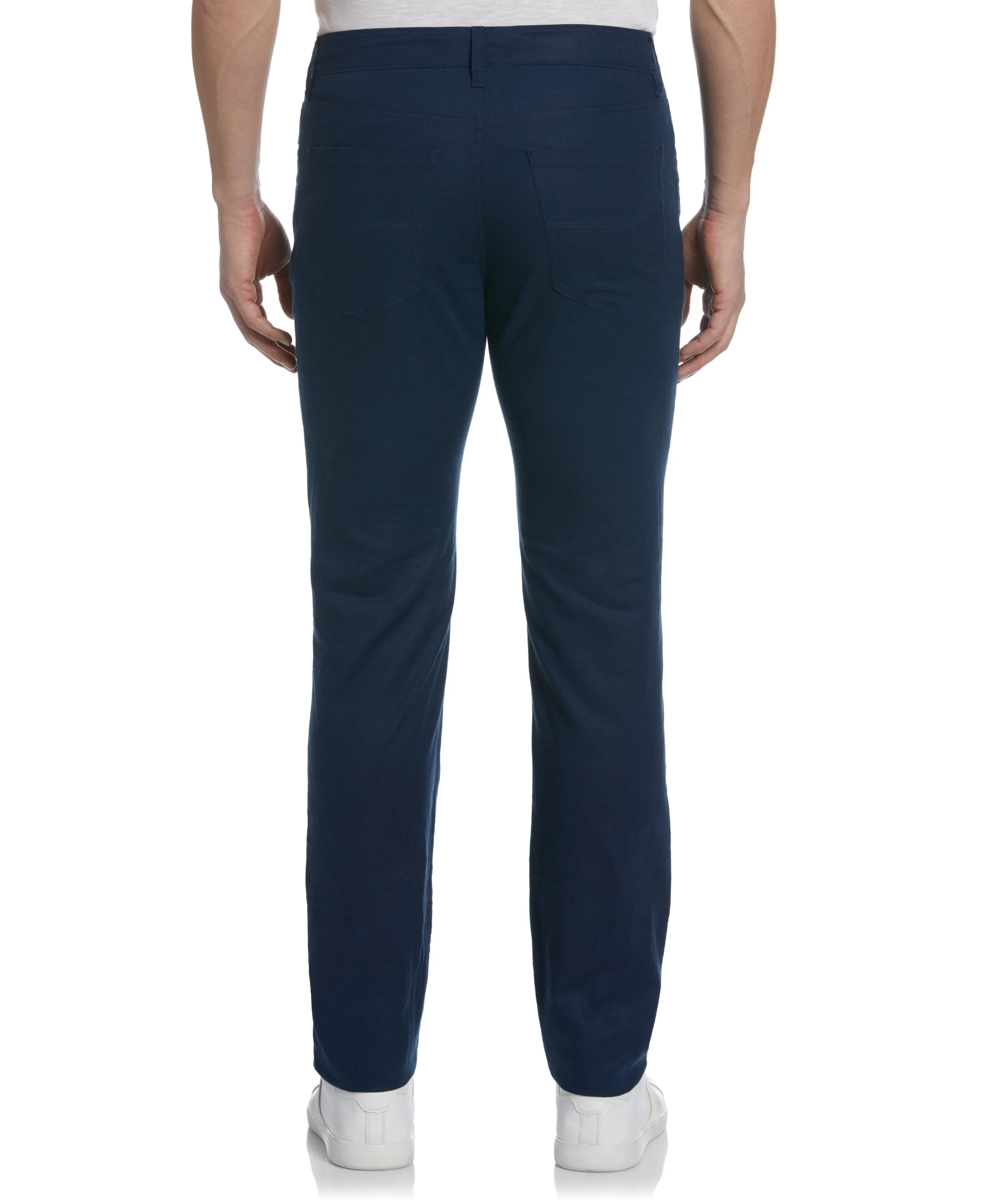 Linen-Blend 5-Pocket Pants