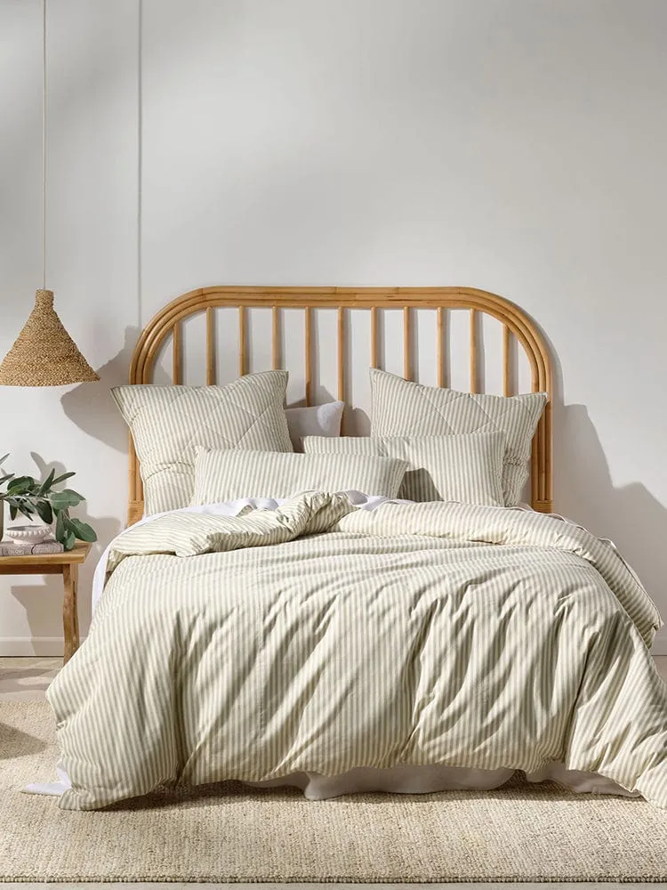 Linen House Classic Stripe Pebble Duvet Cover Set
