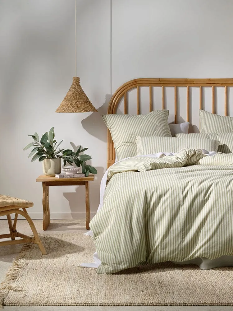 Linen House Classic Stripe Pebble Duvet Cover Set