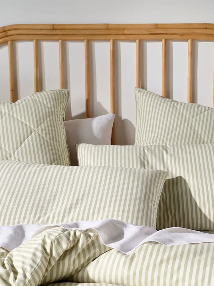 Linen House Classic Stripe Pebble Duvet Cover Set