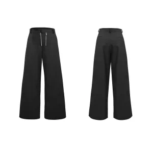 Loose Fit Double Zipper Casual Pants