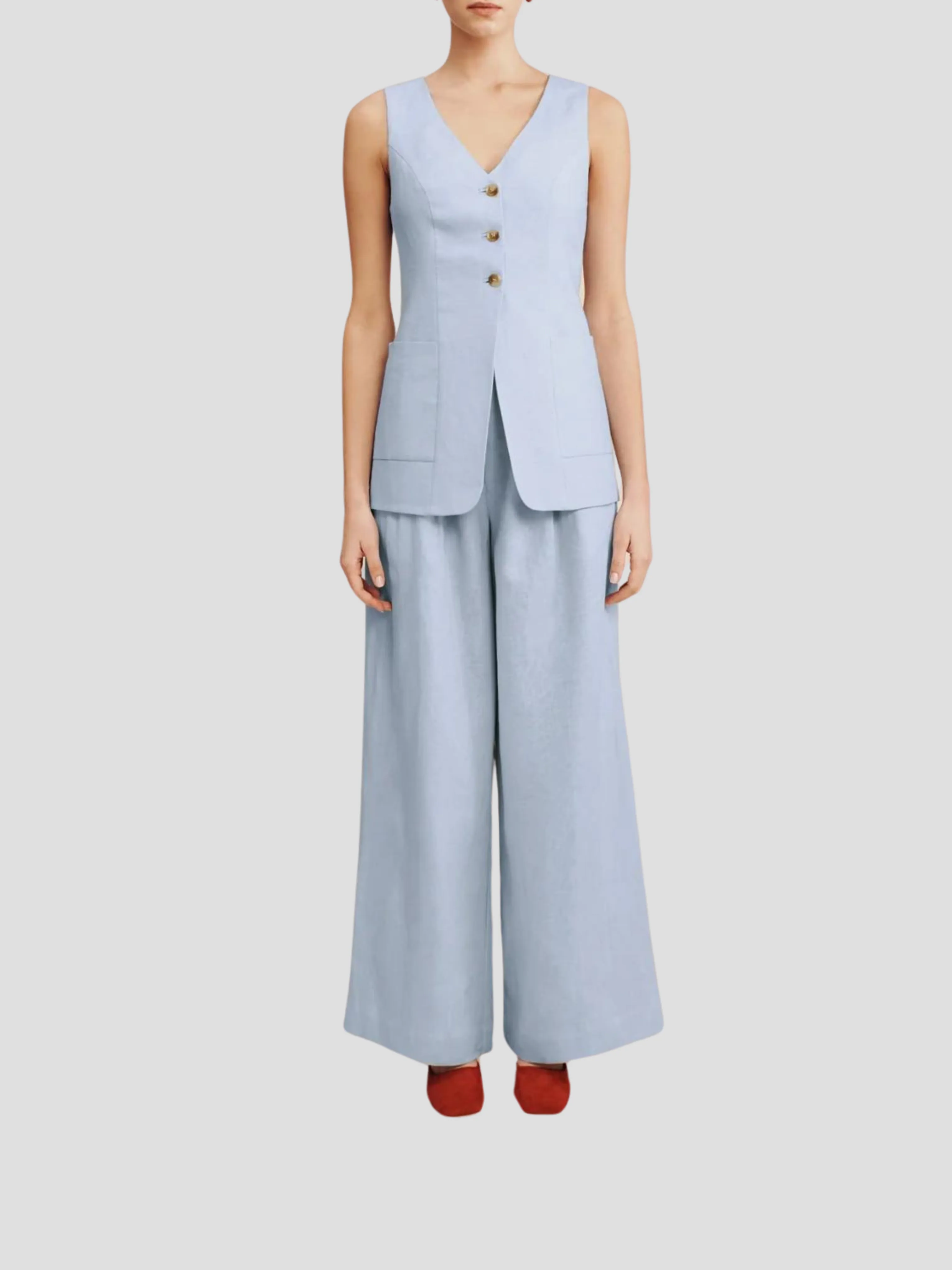 Lorenzo Linen Tailored Vest