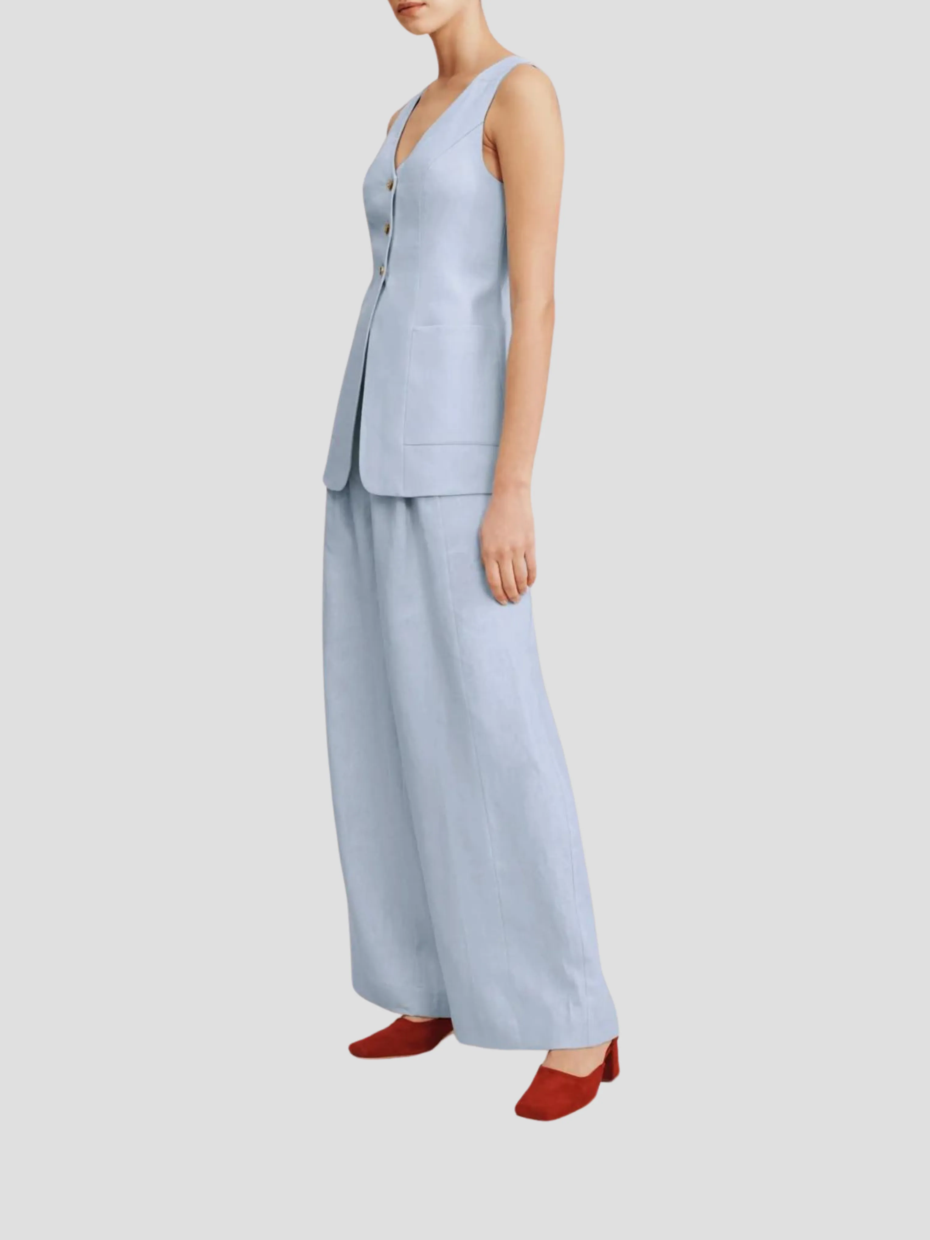 Lorenzo Linen Tailored Vest