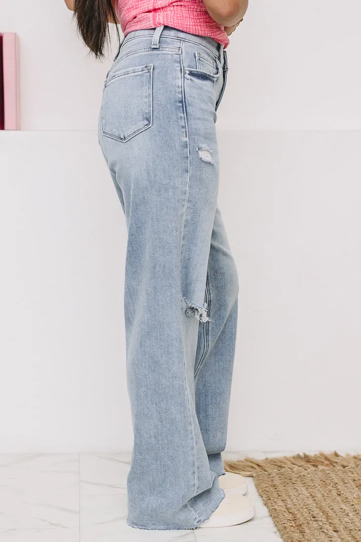 Love Talk High Rise Wide Leg Jeans