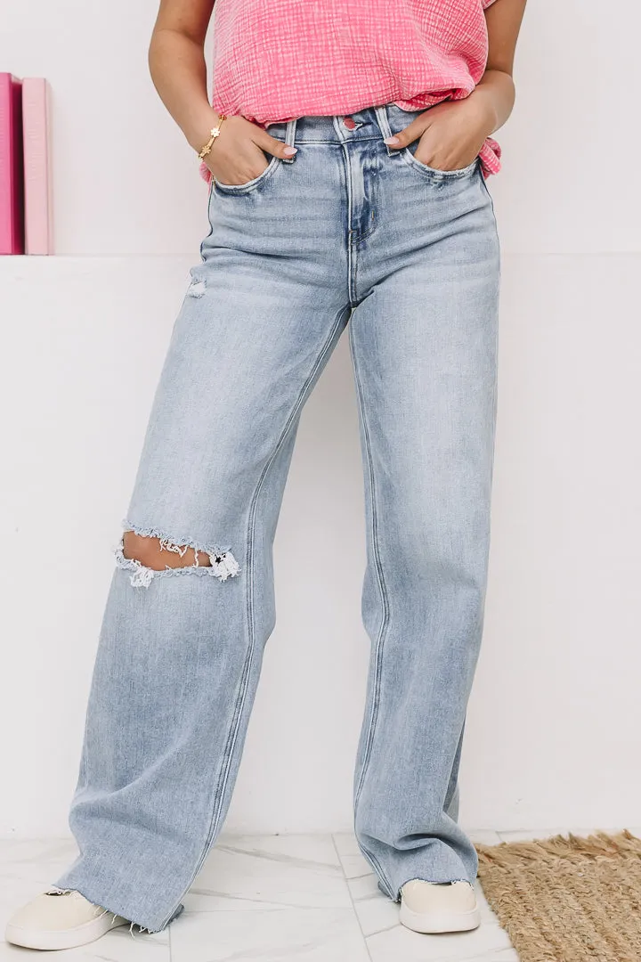 Love Talk High Rise Wide Leg Jeans