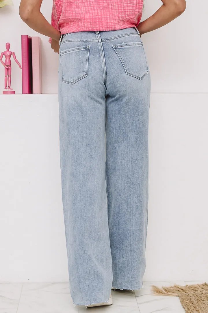 Love Talk High Rise Wide Leg Jeans