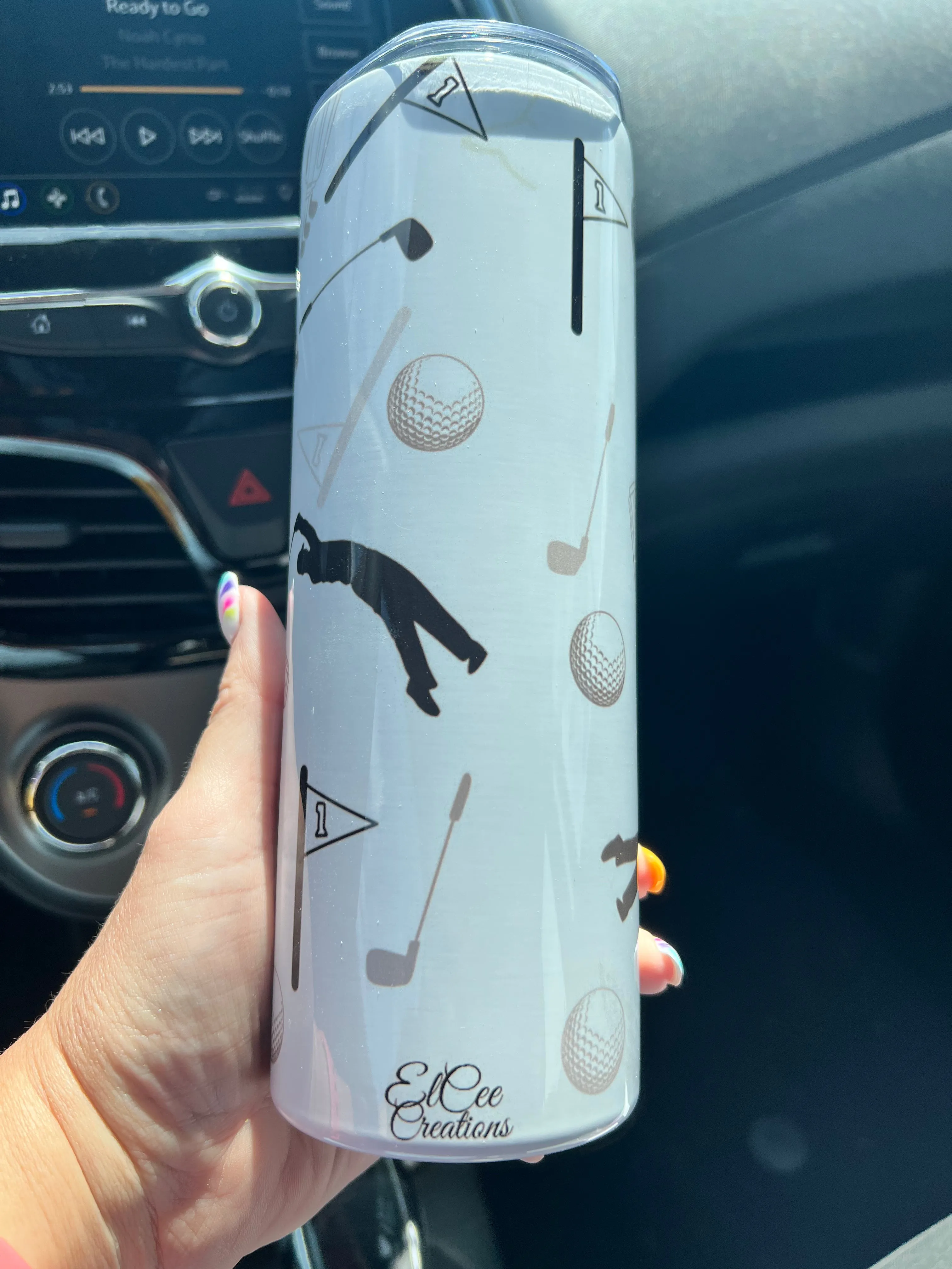 Male Golfer ~ 20 oz Skinny Tumbler