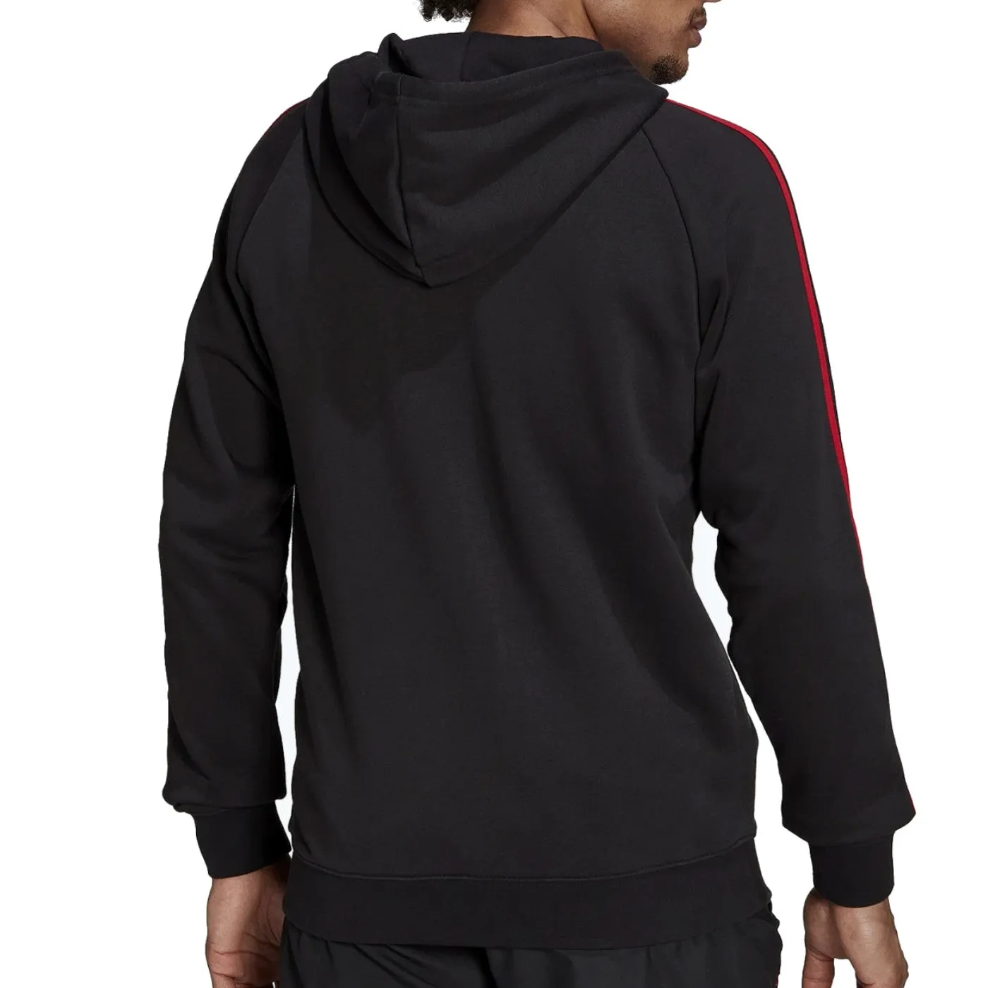 Manchester United Casual 3S black hooded tracksuit 2022/23 - Adidas