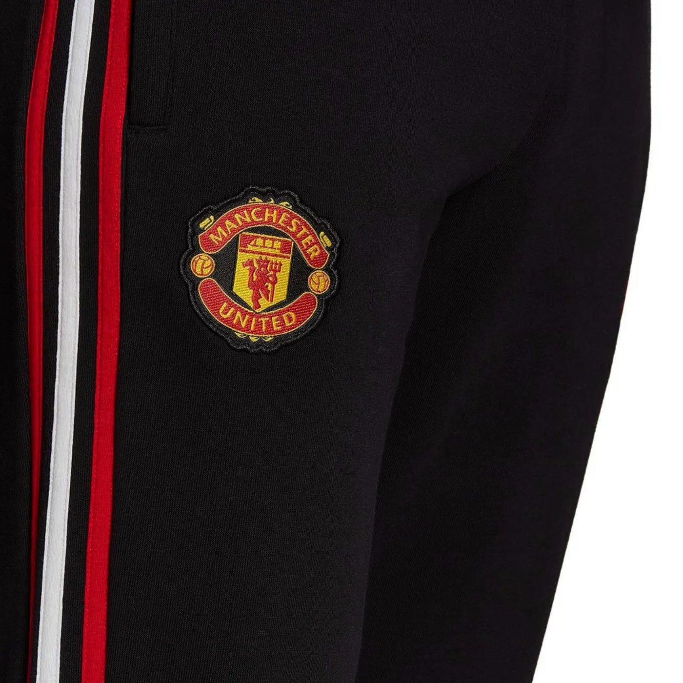 Manchester United Casual 3S black hooded tracksuit 2022/23 - Adidas