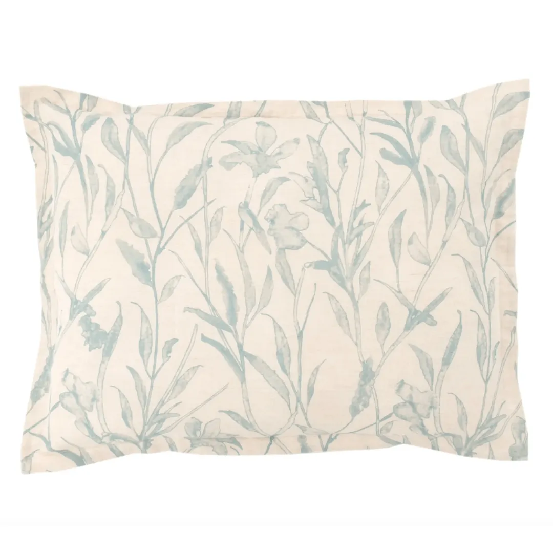 Margot Linen Pewter Blue Sham