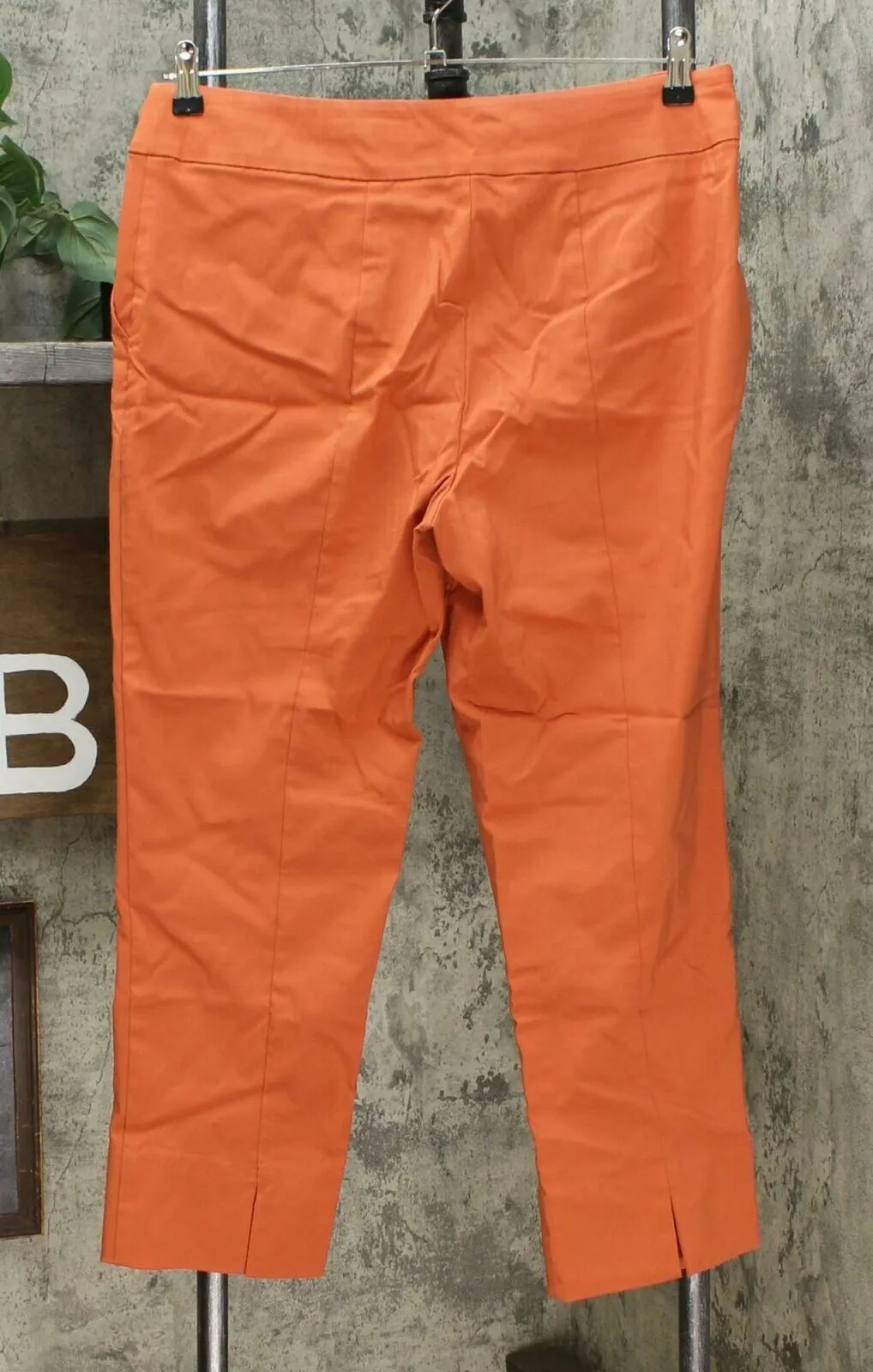 MarlaWynne FLATTERfit Stretch Twill Pants With Pockets Persimmon Petite 16