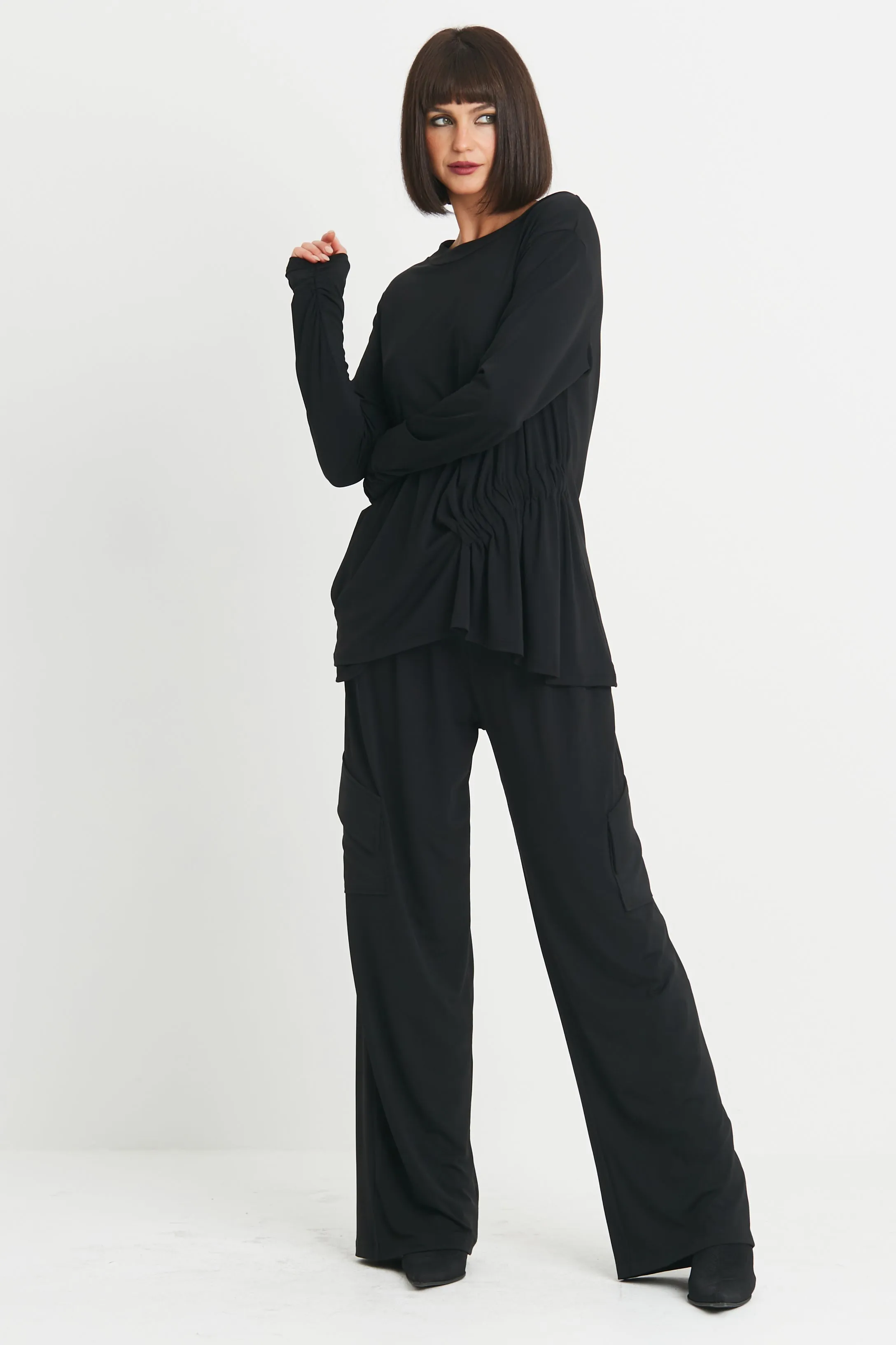 Matte Jersey Scrunchy Top