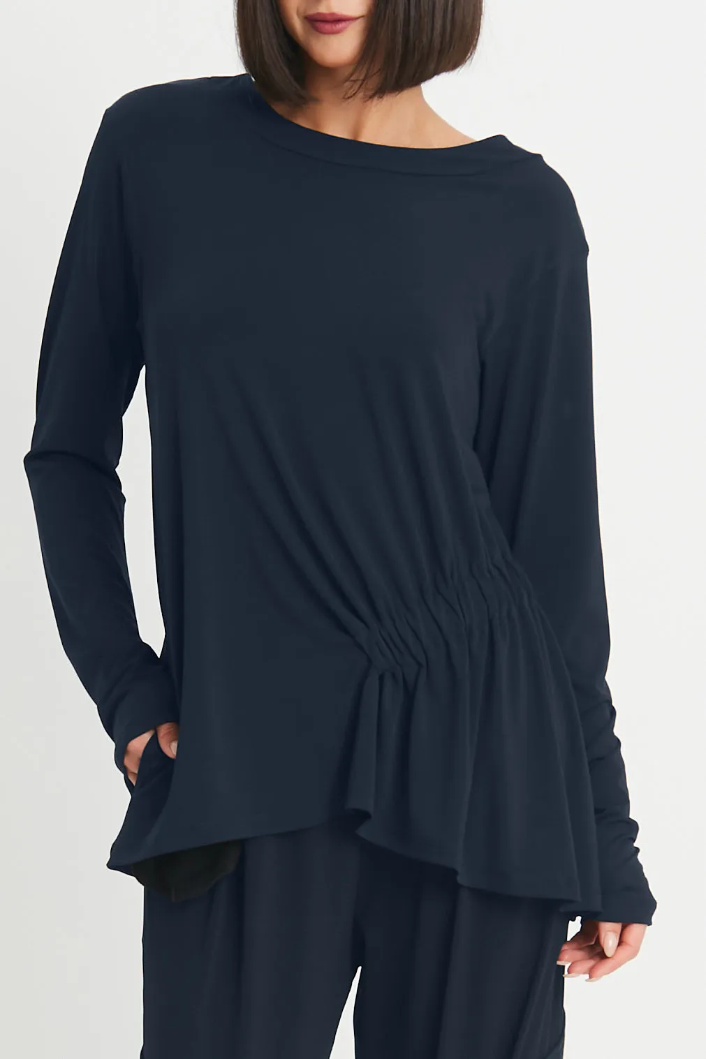 Matte Jersey Scrunchy Top