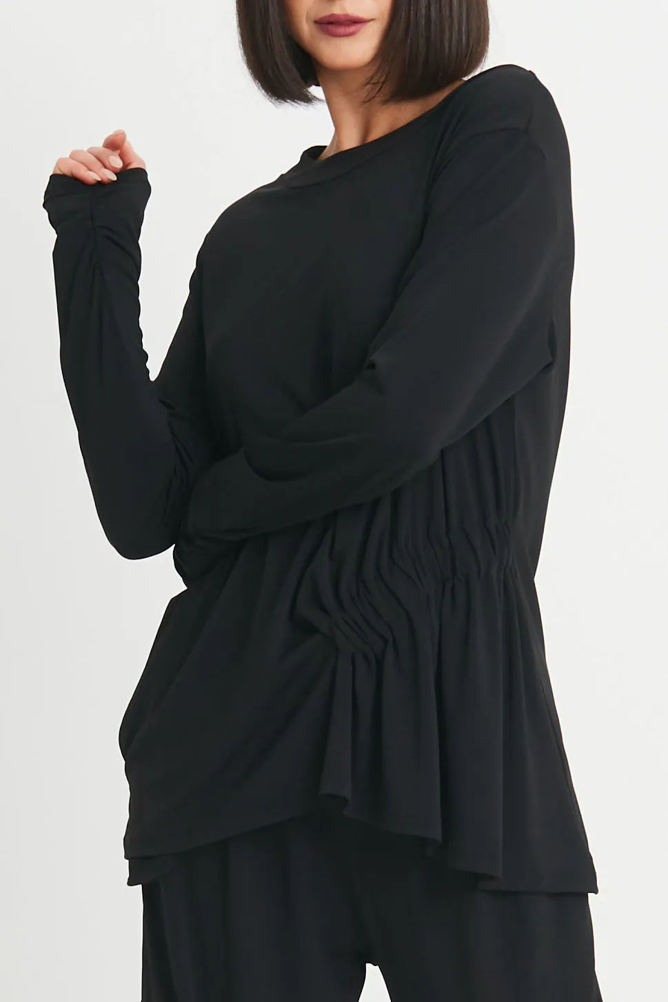Matte Jersey Scrunchy Top