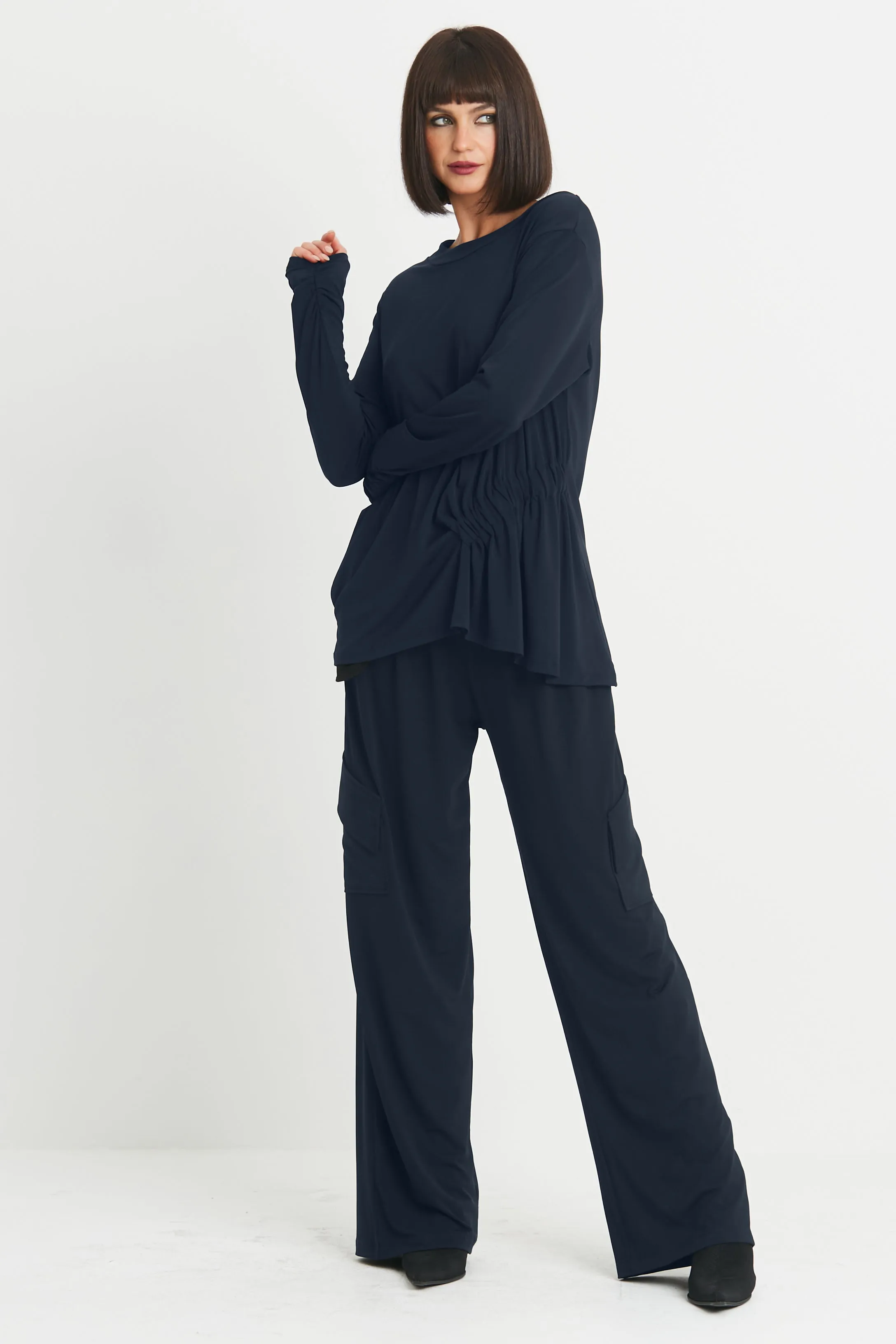 Matte Jersey Scrunchy Top