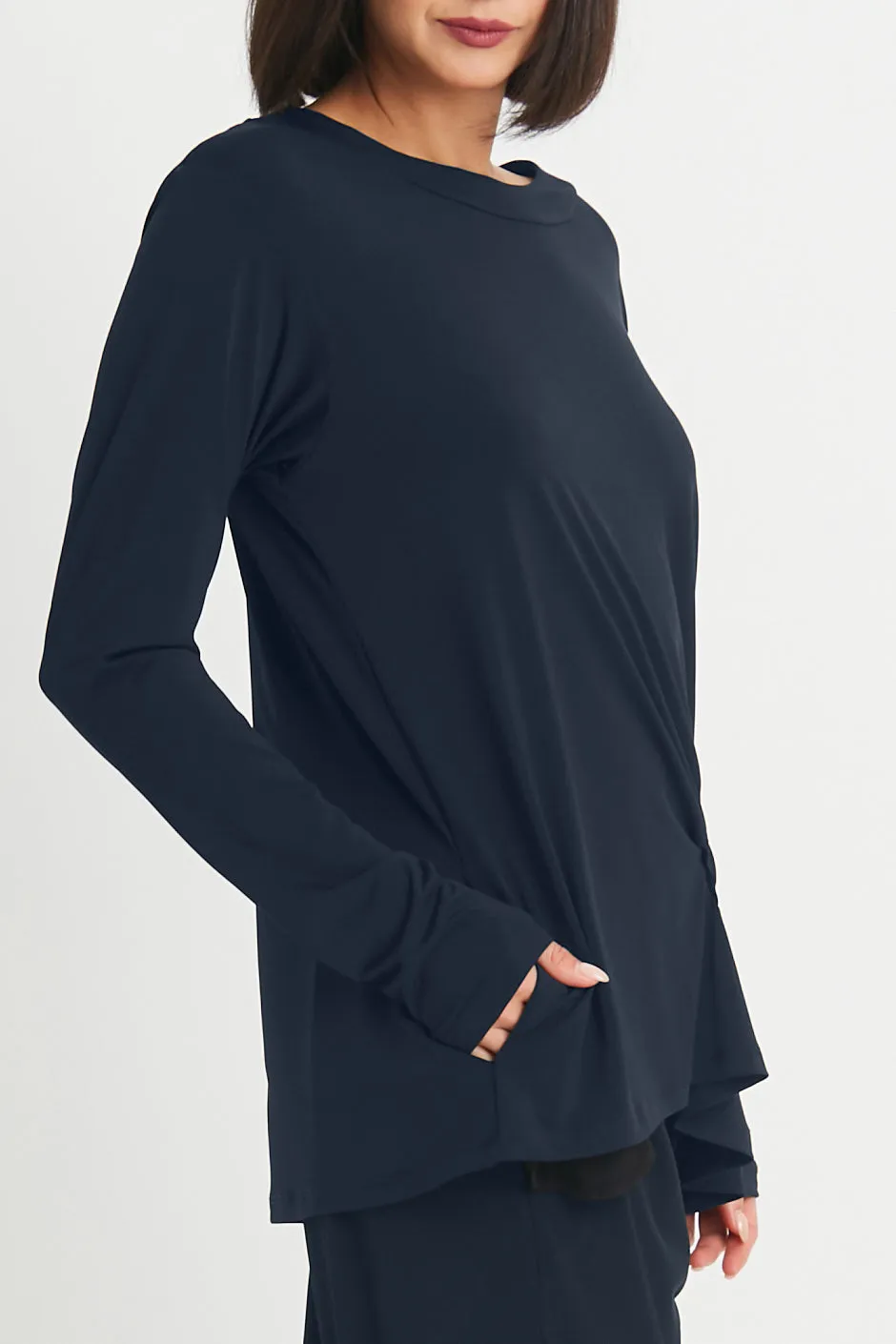 Matte Jersey Scrunchy Top