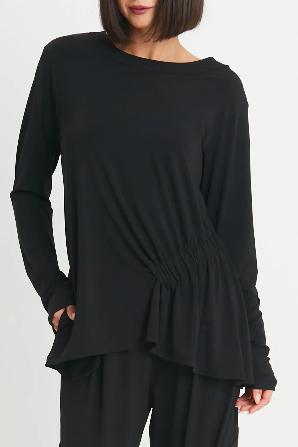 Matte Jersey Scrunchy Top