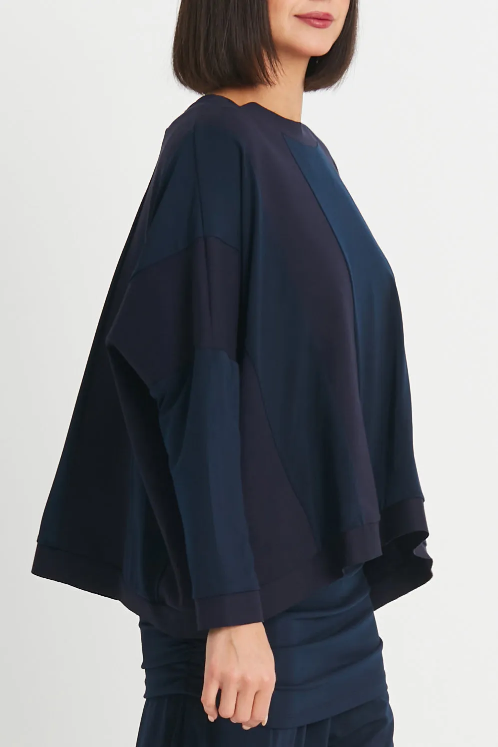 Matte Jersey  / Scuba Mixed Media Panel Top