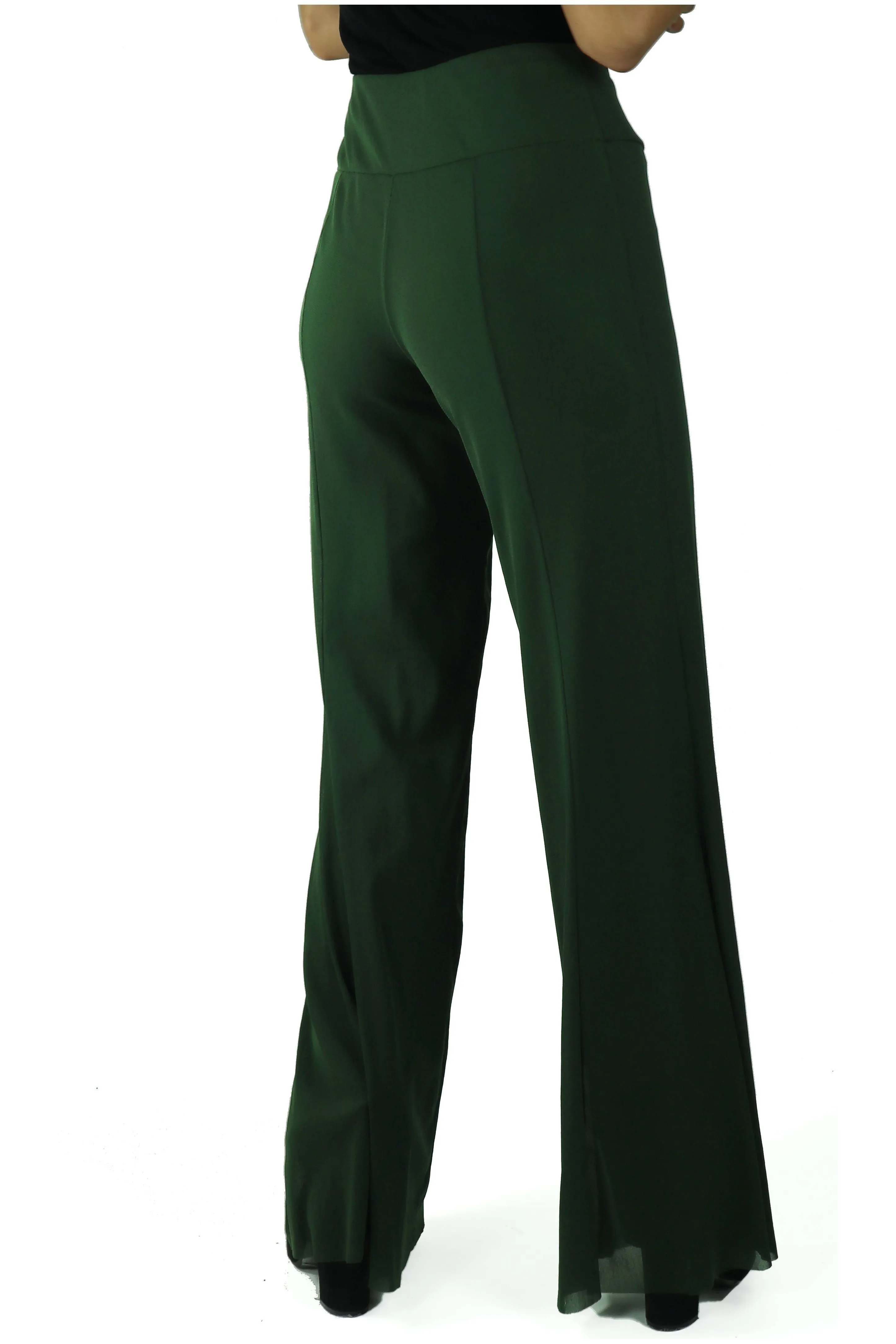 MAXIMA Mesh Lined Flared Pants OLIVE