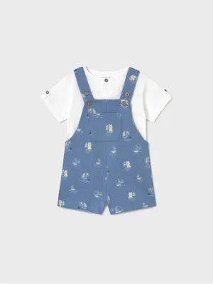Mayoral Toddler Boy Blue Sailors Dungaree Set