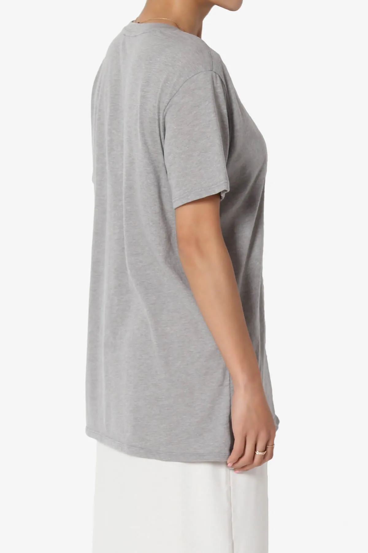 Mayra O Neck Cotton Boyfriend Tee PLUS