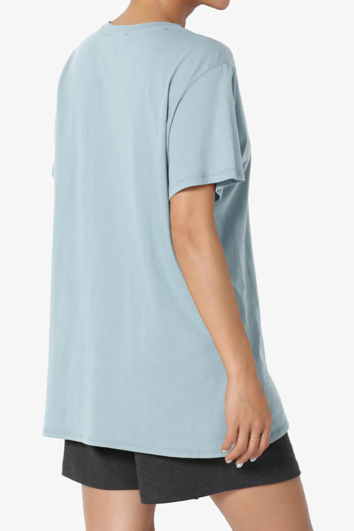 Mayra O Neck Cotton Boyfriend Tee PLUS