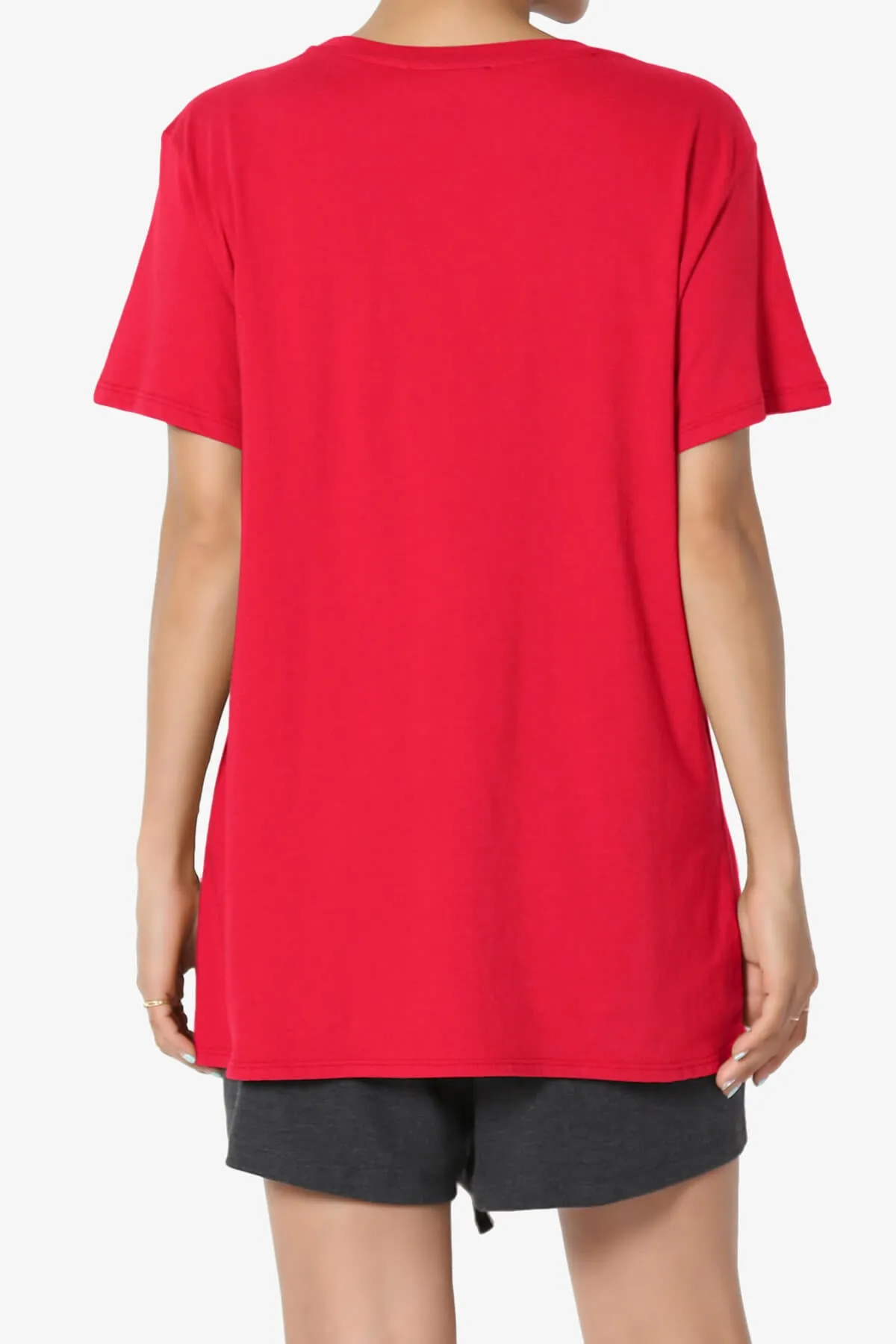 Mayra O Neck Cotton Boyfriend Tee PLUS