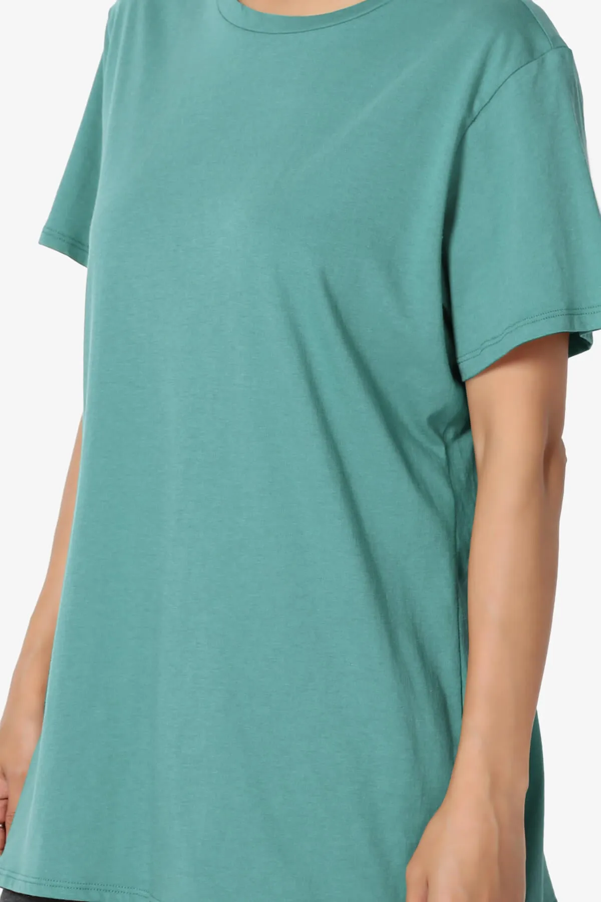 Mayra O Neck Cotton Boyfriend Tee PLUS