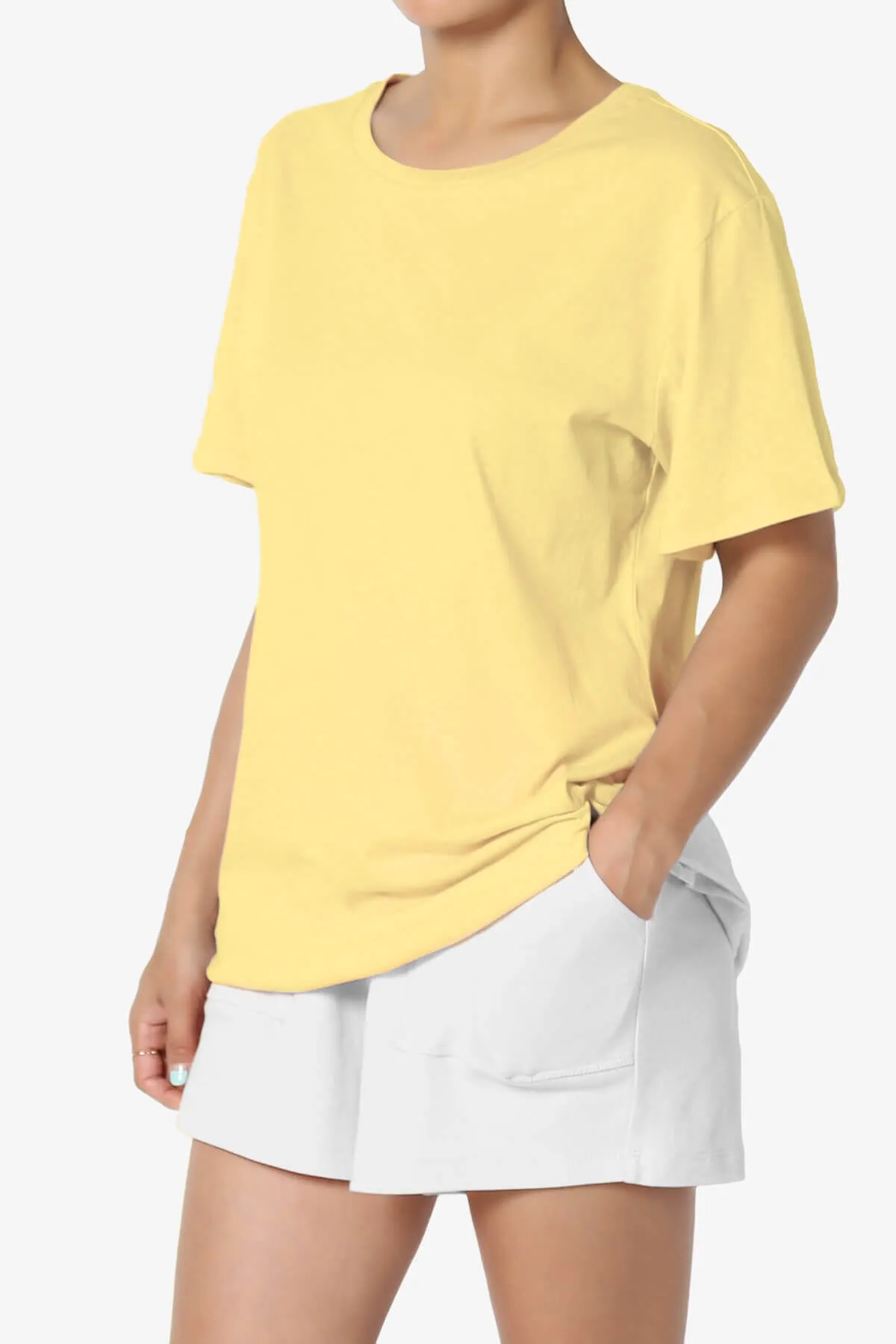 Mayra O Neck Cotton Boyfriend Tee PLUS