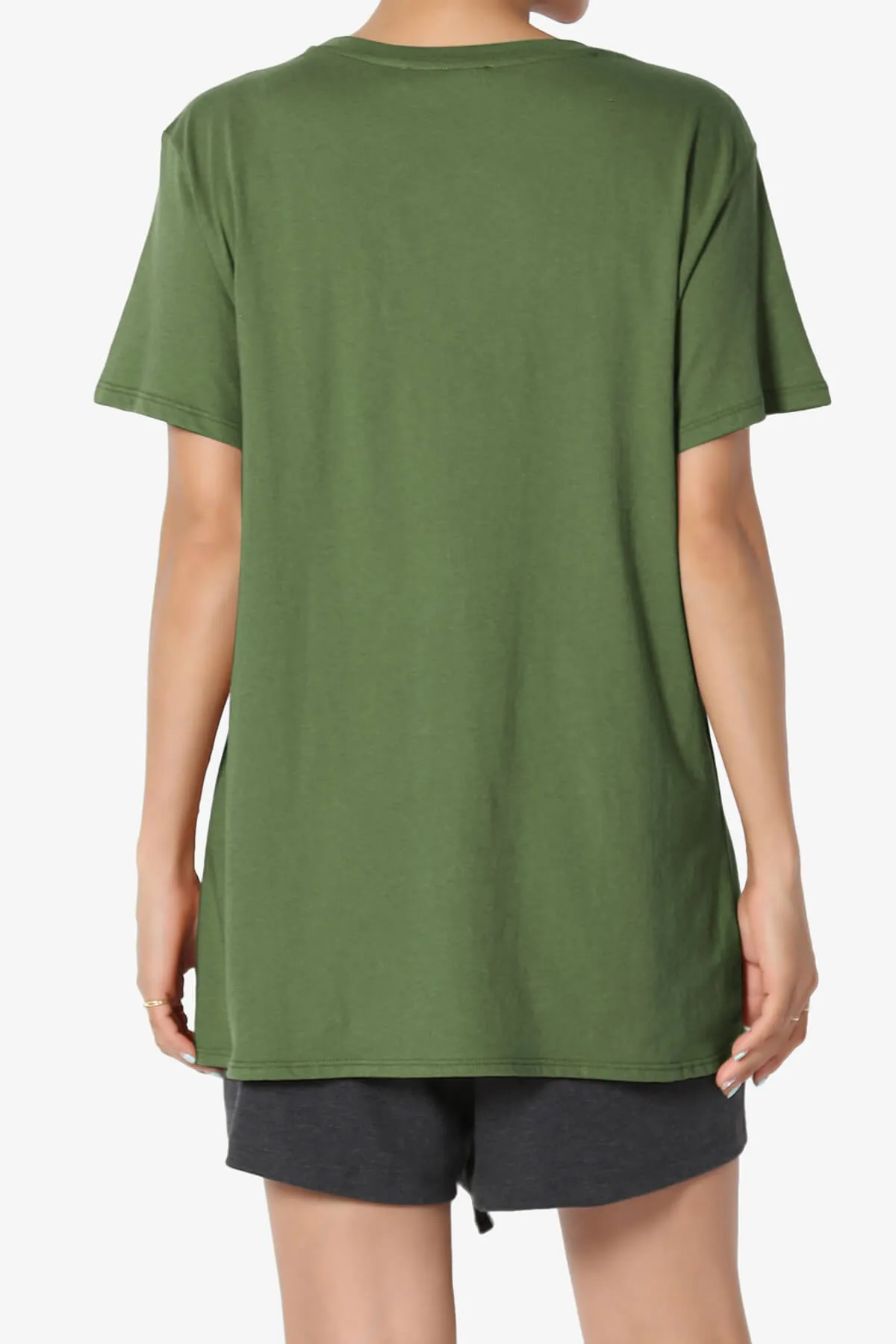 Mayra O Neck Cotton Boyfriend Tee PLUS