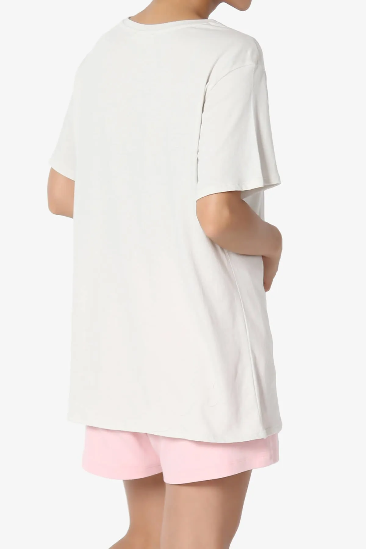 Mayra O Neck Cotton Boyfriend Tee PLUS