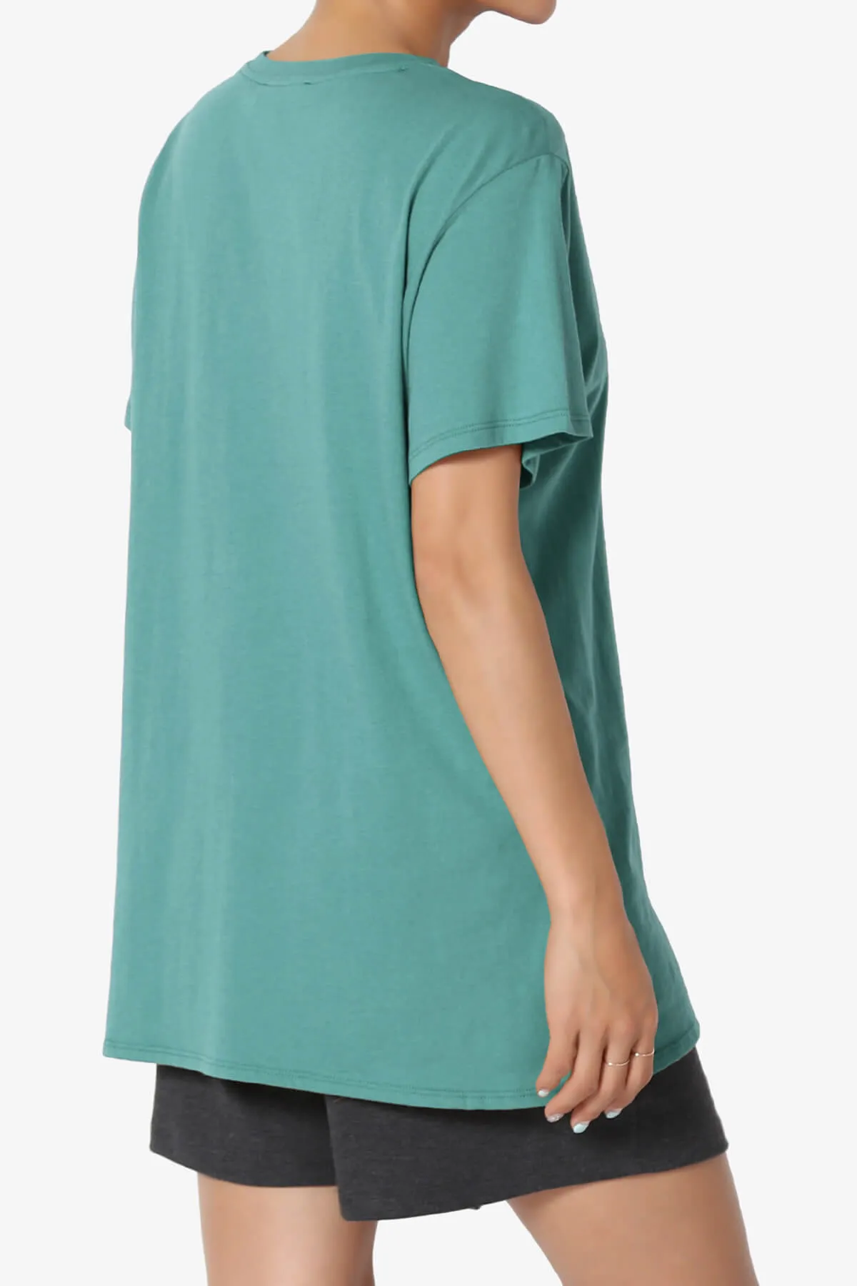 Mayra O Neck Cotton Boyfriend Tee PLUS