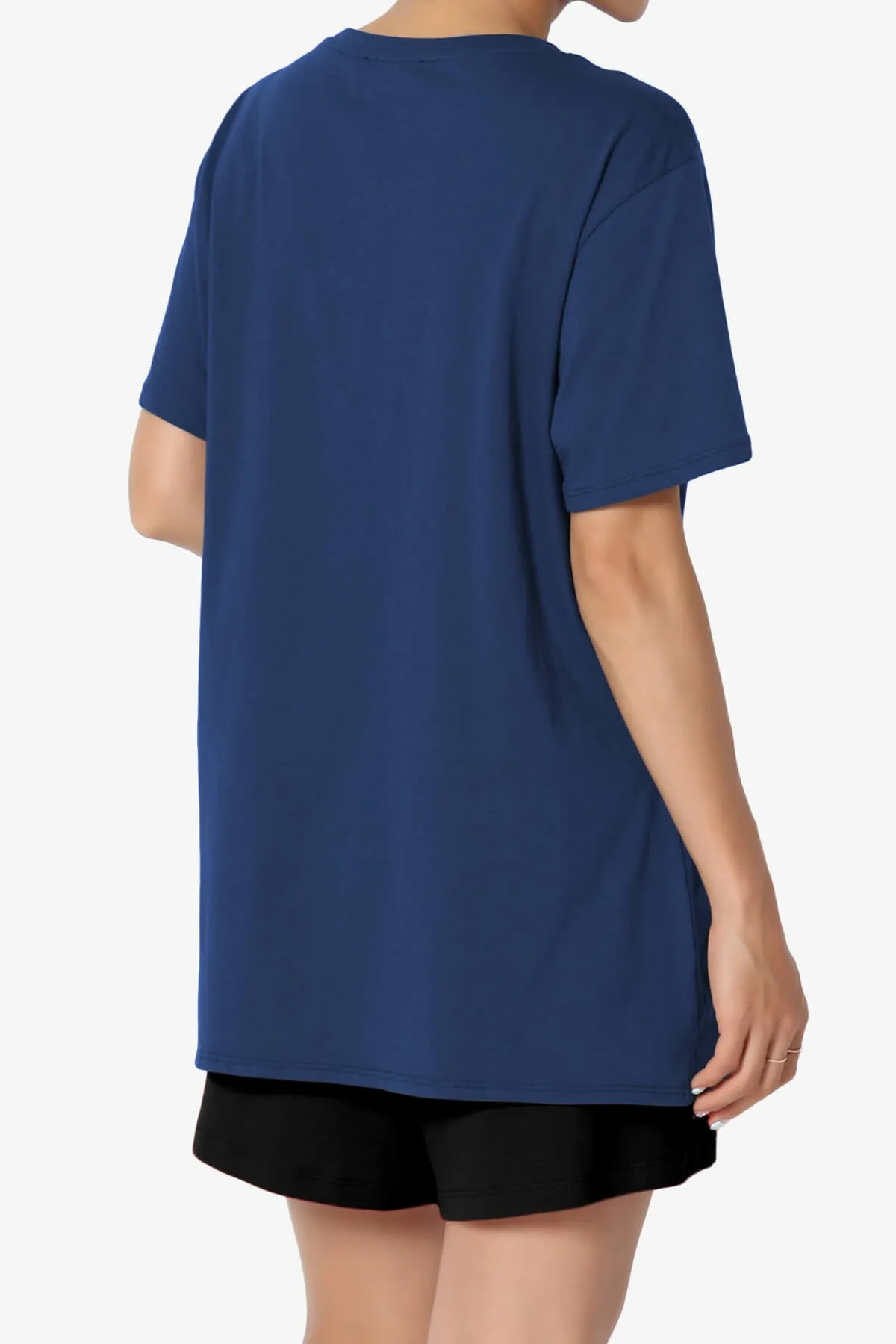 Mayra O Neck Cotton Boyfriend Tee PLUS