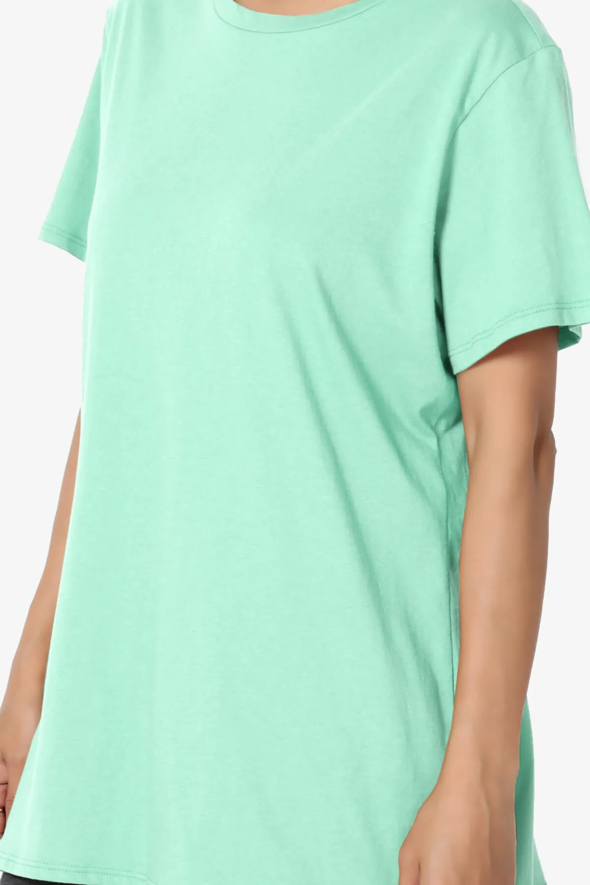 Mayra O Neck Cotton Boyfriend Tee PLUS
