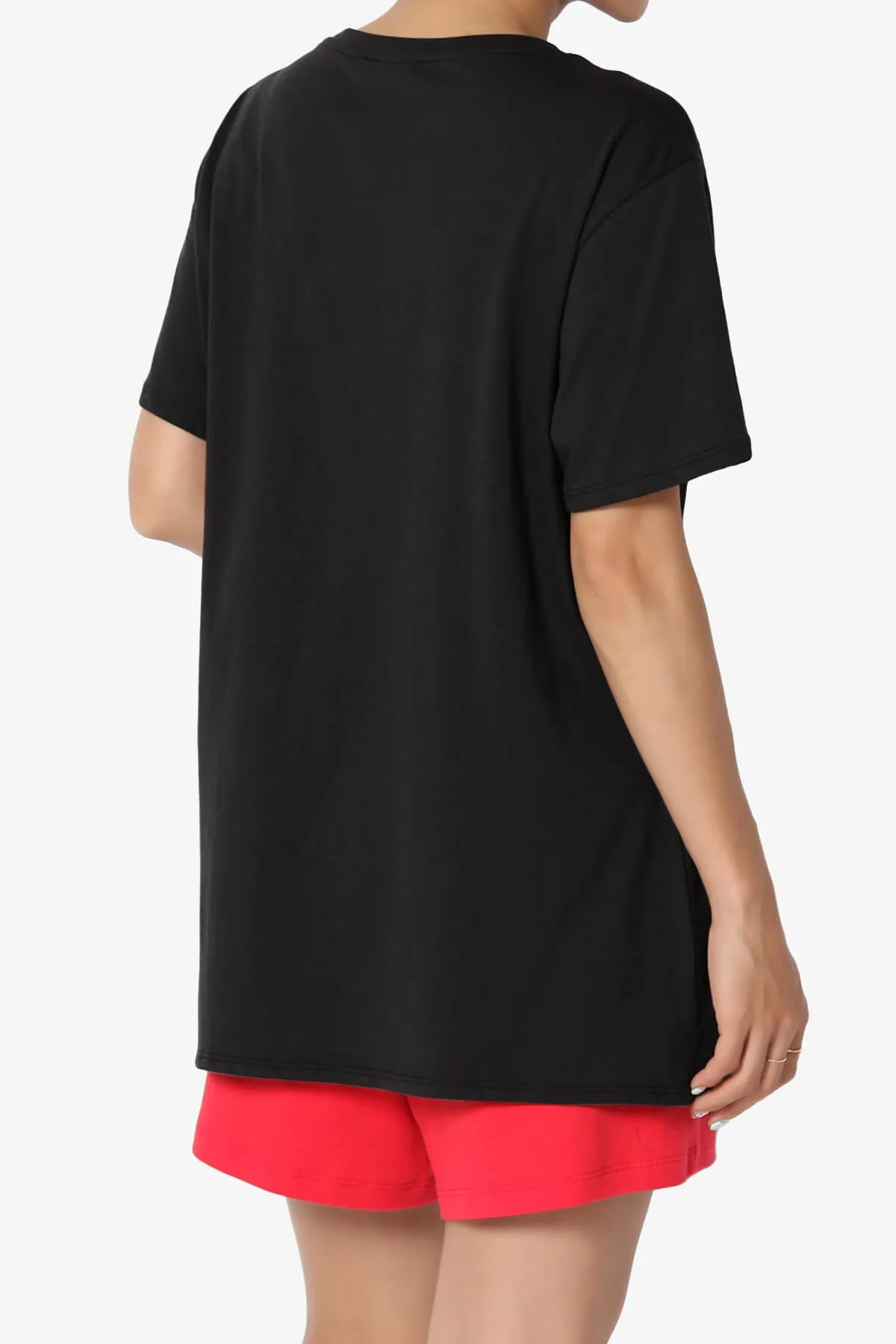 Mayra O Neck Cotton Boyfriend Tee PLUS