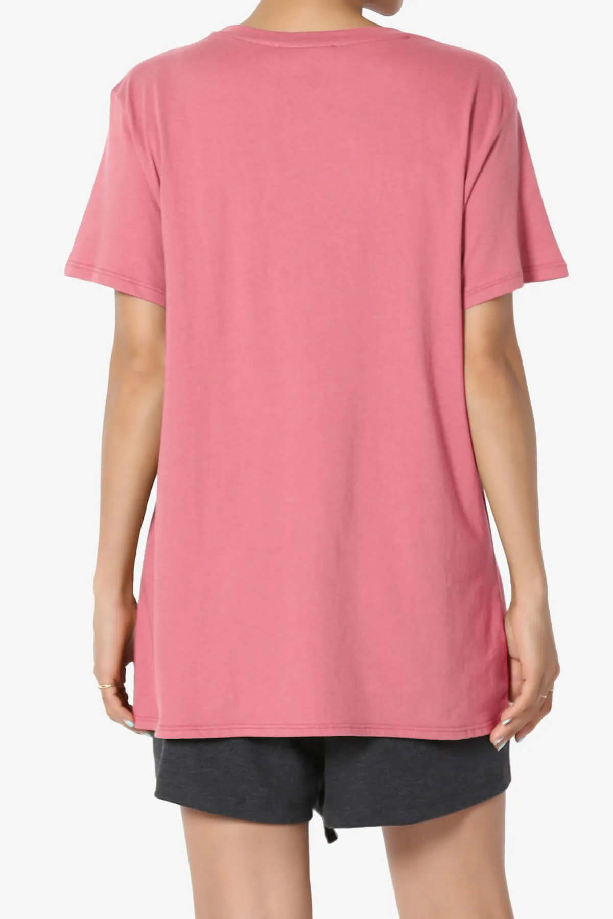 Mayra O Neck Cotton Boyfriend Tee PLUS