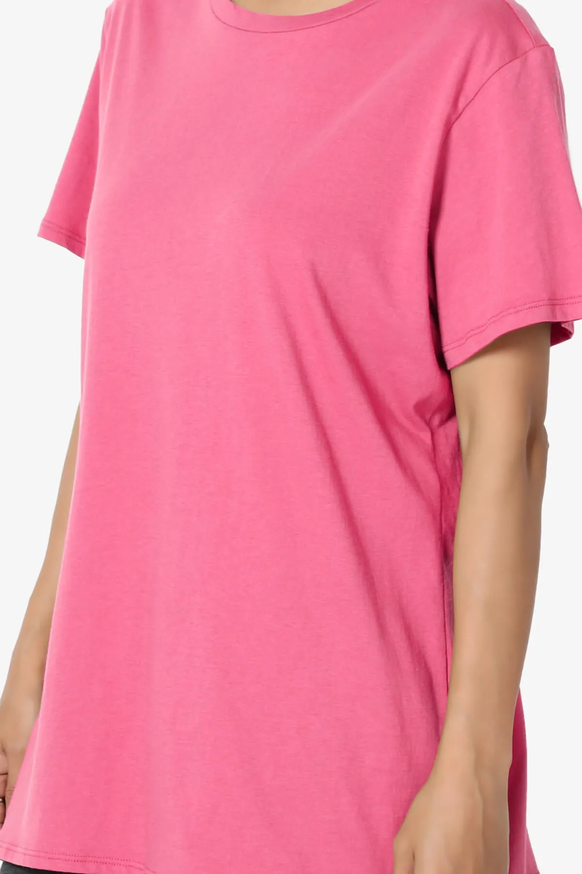 Mayra O Neck Cotton Boyfriend Tee PLUS